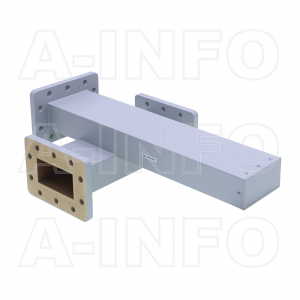 229WL+C-30 WR229 Waveguide Cross Coupler WL+C-XX Type 3.3-4.9GHz 30dB Coupling with Three Rectangular Waveguide Interfaces 