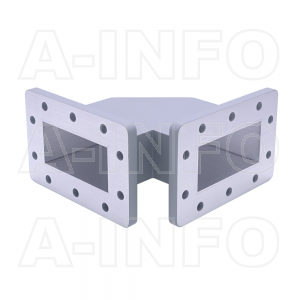 284WTHB-80-80 WR284 Miter Bend Waveguide H-Plane 2.6-3.95GHz with Two Rectangular Waveguide Interfaces