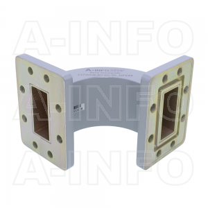 137WEB-60-60-30_DPDM WR137 Radius Bend Waveguide E-Plane 5.85-8.2GHz with Two Rectangular Waveguide Interfaces