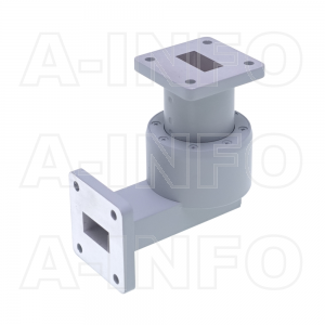 75WRJL-26C WR75 L-Type Single Channel Waveguide Rotary Joint 14-14.5GHz with Two Rectangular Waveguide Interfaces